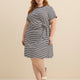 Responsible, Striped Short-Sleeve Dress with Knot