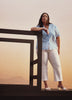 Mid-Rise Flared Cropped Coloured Jeans - Addition Elle