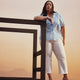 Mid-Rise Flared Cropped Coloured Jeans - Addition Elle