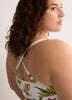 Floral V-Neck Crop Bikini Top