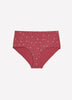 Red Cotton Full Brief with Heart Print - tiVOGLIO