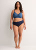Blue Dotted Wireless Padded Lounge Bra - Déesse Collection
