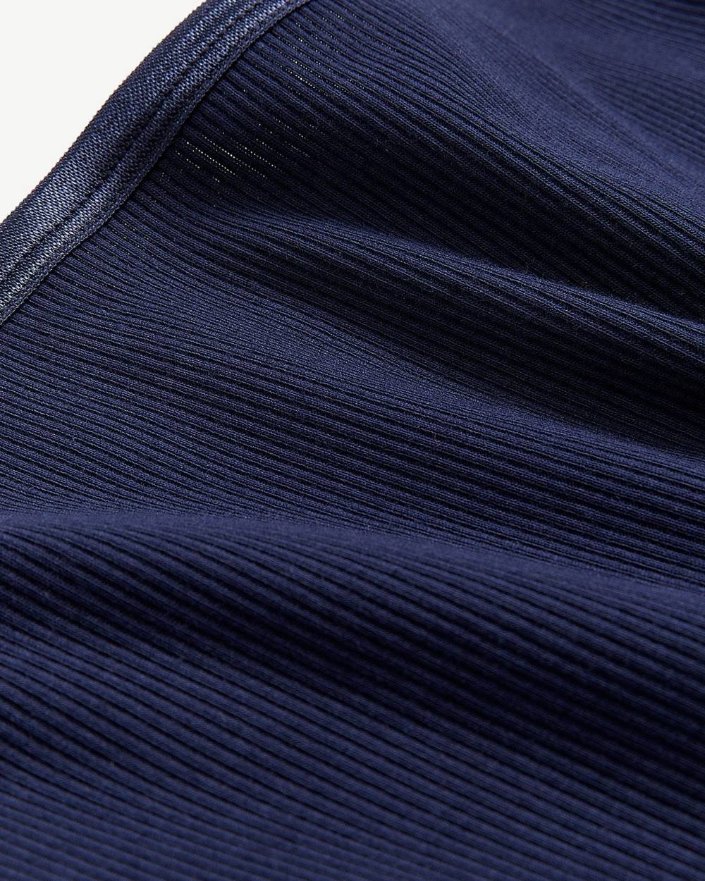 Deep Blue Rib Knit Full Brief - ti Voglio