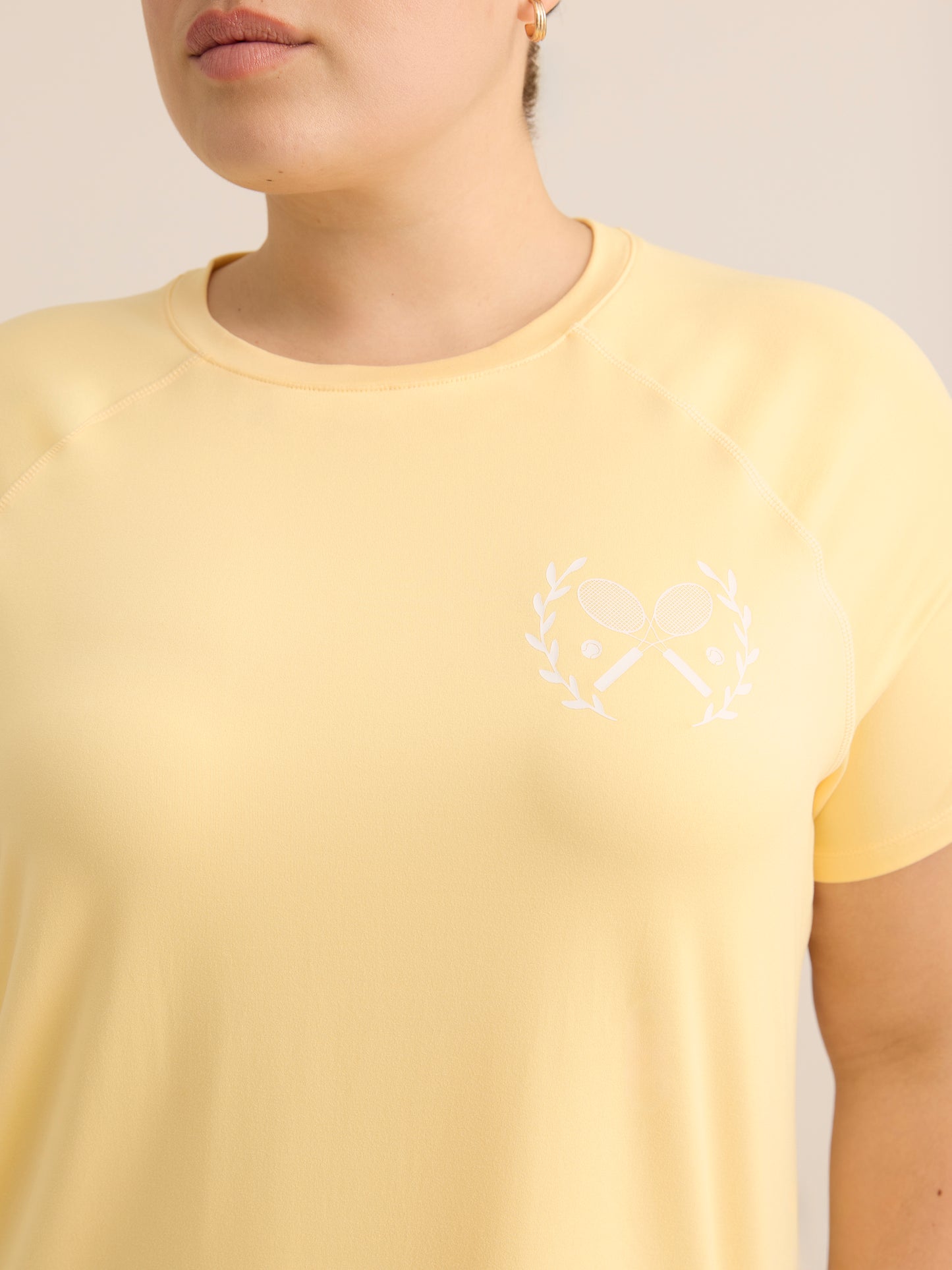 Responsible, Coloured Tennis-Print Short-Sleeve Crew Neck T-Shirt - Active Zone