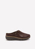 Wide Width, Easy Going Latte II Suede Mule - Skechers