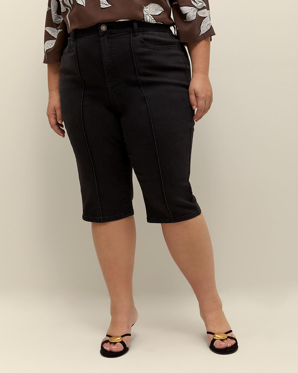 Capri en denim avec pli, coupe galbée - d/C JEANS