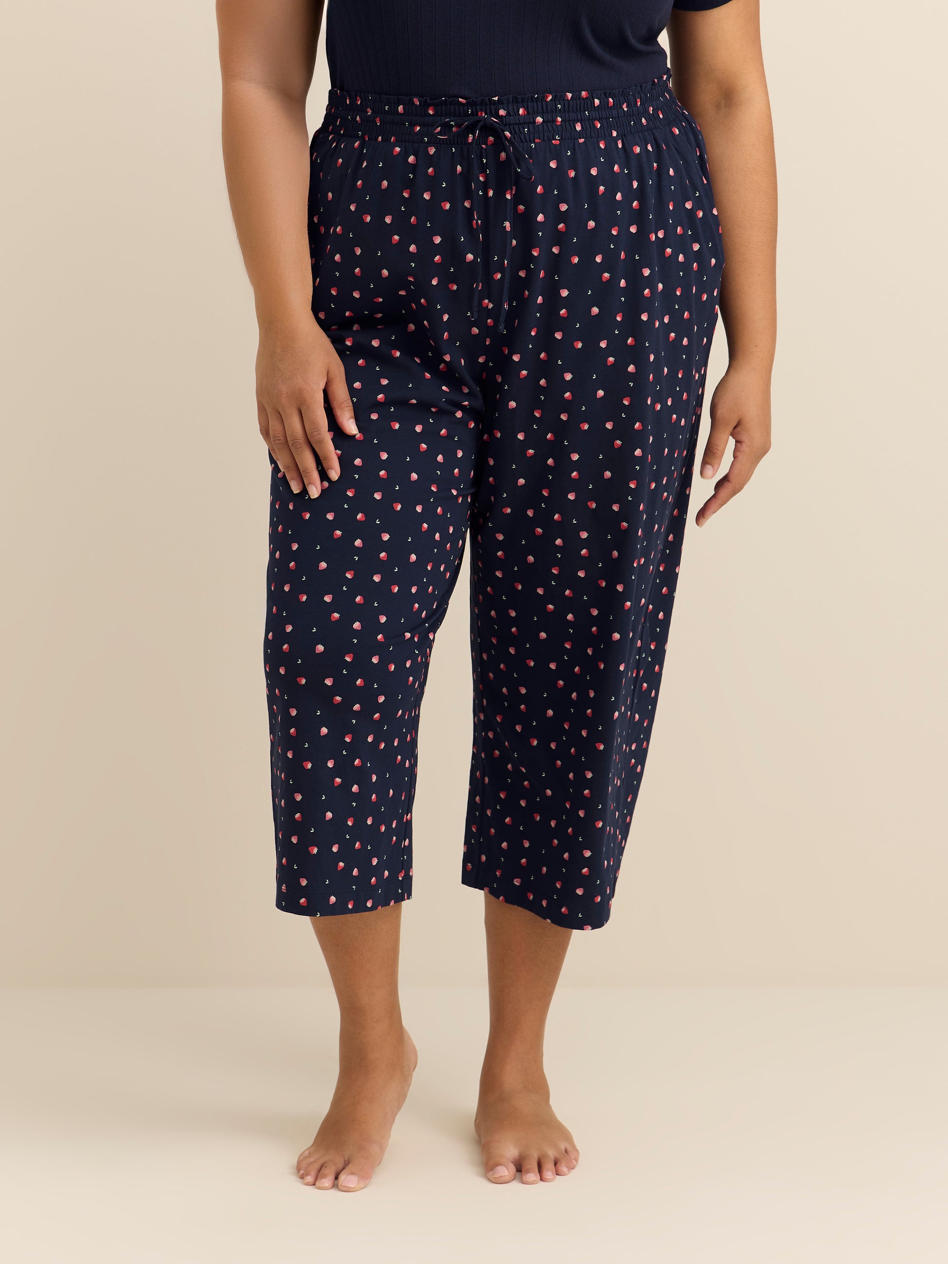 Straight-Leg Pyjama Capri Pant - ti Voglio