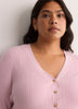 Responsible, Fit and Flare Peplum Button-Down Sweater