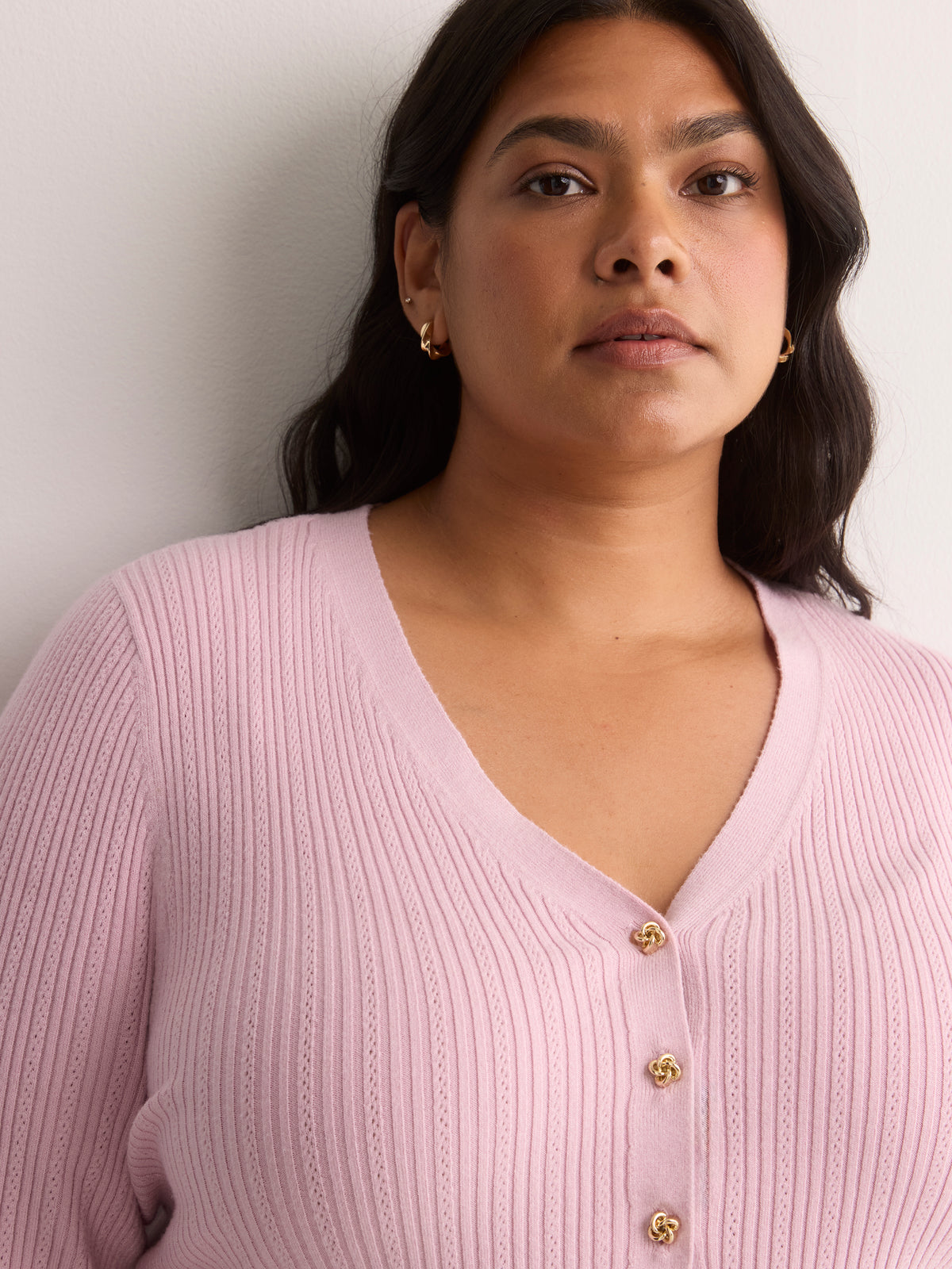 Responsible, Fit and Flare Peplum Button-Down Sweater