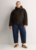 Unlined Coat with Puffer Hood