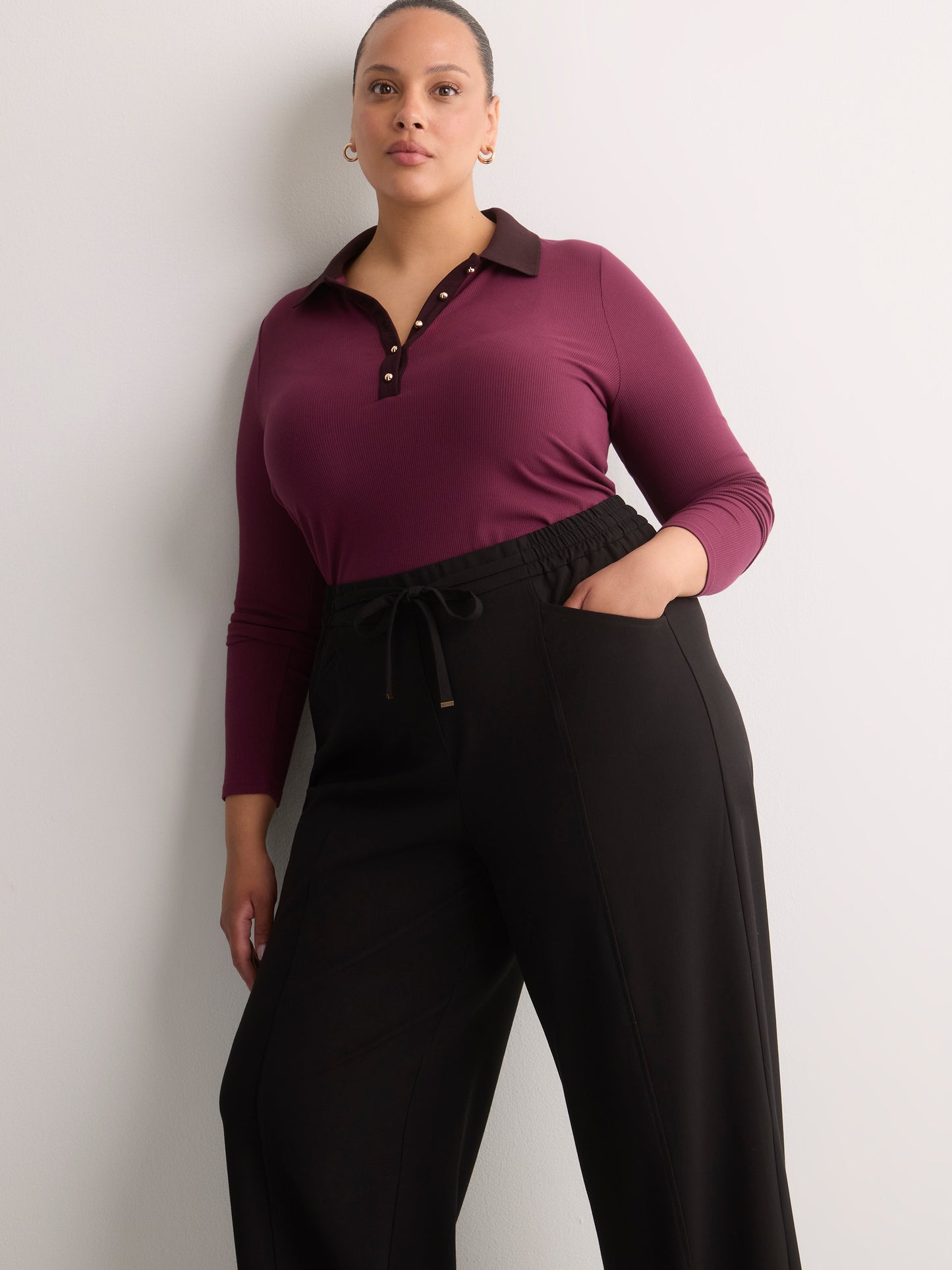 Petite, Pull-On Wide-Leg Workleisure Pant