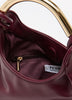 Faux Leather Dressy Bag with Golden Handle - Addition Elle