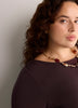 Draped-Neck Swing Dress