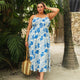 Strapless Smocked Heart Chest Maxi Dress