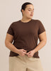 Crewneck Short-Sleeve Knit Top