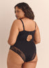 Maillot de corps noir sexy en dentelle, avec armatures - Déesse Collection