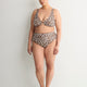 Culotte de maillot taille haute léopard