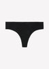 Black Dotted Cotton Thong with Shiny Elastic - ti Voglio