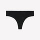 Black Dotted Cotton Thong with Shiny Elastic - ti Voglio