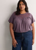 Slight Swing Top with Embroidered Yoke