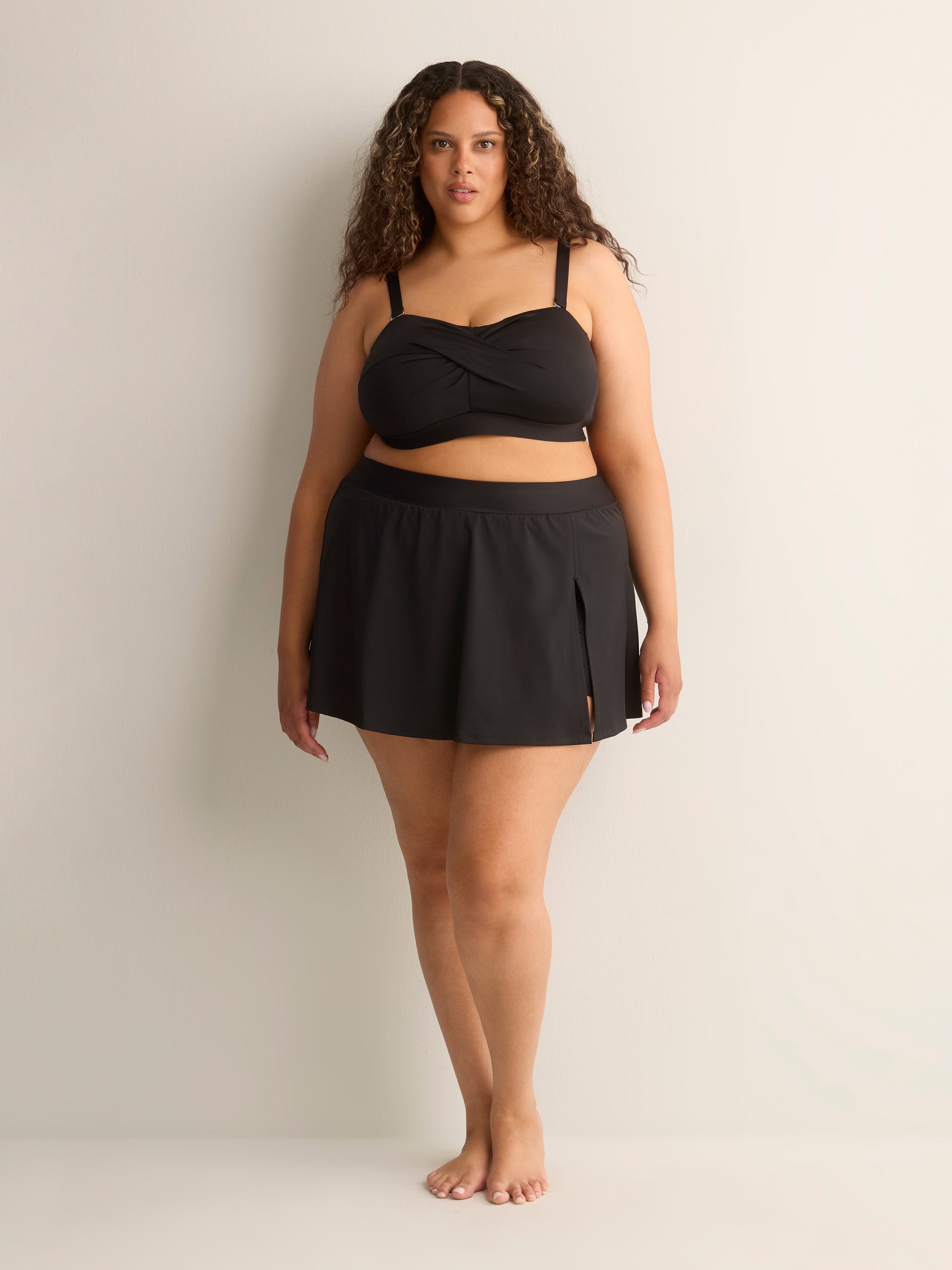 Black Skirtini Swim Brief