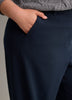 Dark Barrel-Leg Trousers