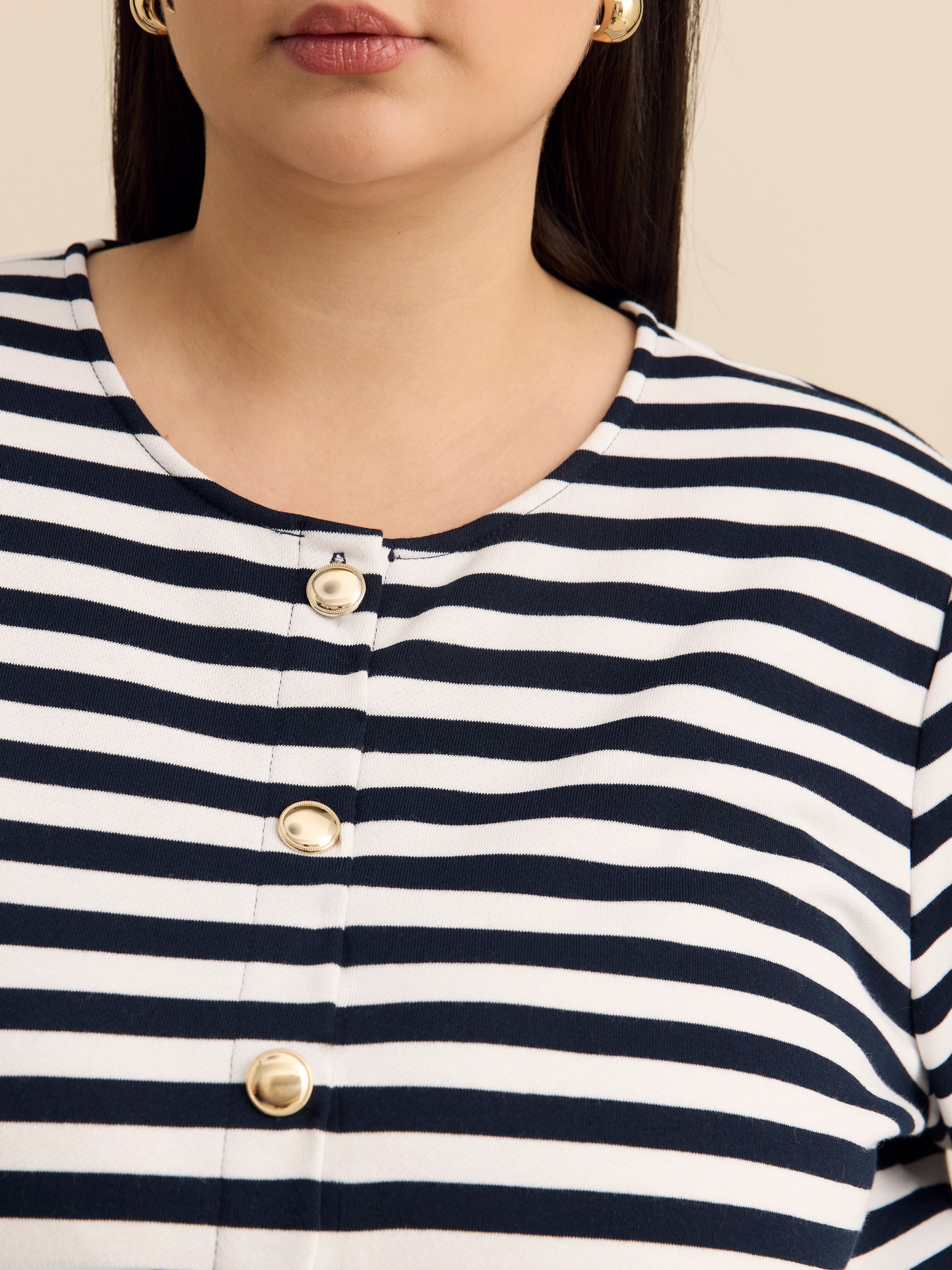 Button Up Short Cardigan with Pockets