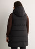 Long Hooded Faux-Fur Lined Vest
