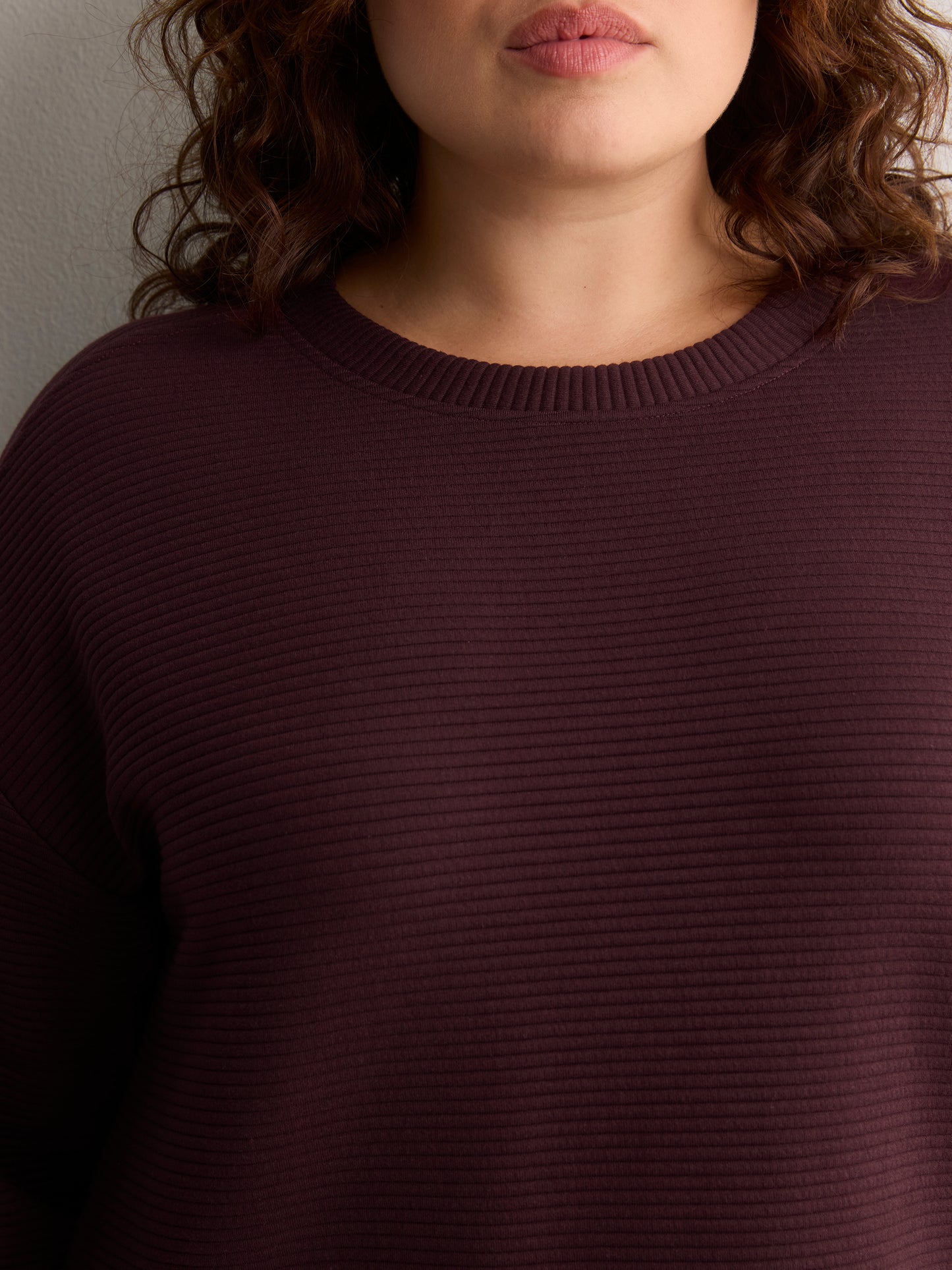 Ottoman Wide Crew Neck Tunic Top - Active Zone