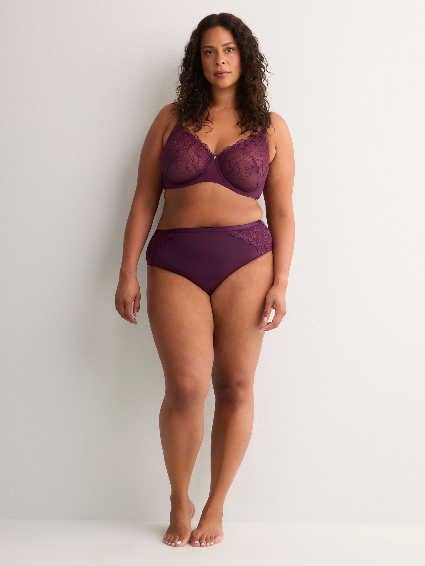 Full-Coverage Underwire Embroidered Mesh Bra - Déesse