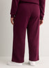 Burgundy Feel Cozy Open-Hem Pants with Small Logo - adidas
