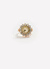 Golden Ring with Big Round Stone