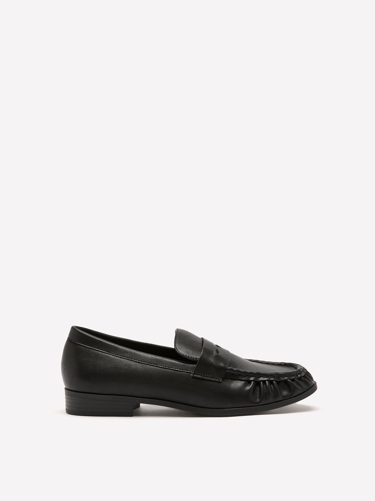 Wide Width, Jarissa Black Faux-Leather Loafer