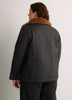 Black Aviator Coated Parka