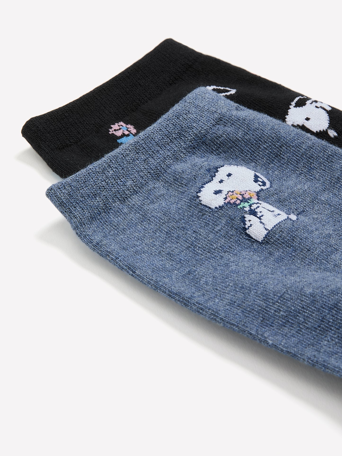Crew Socks with Snoopy Print, Set of 2