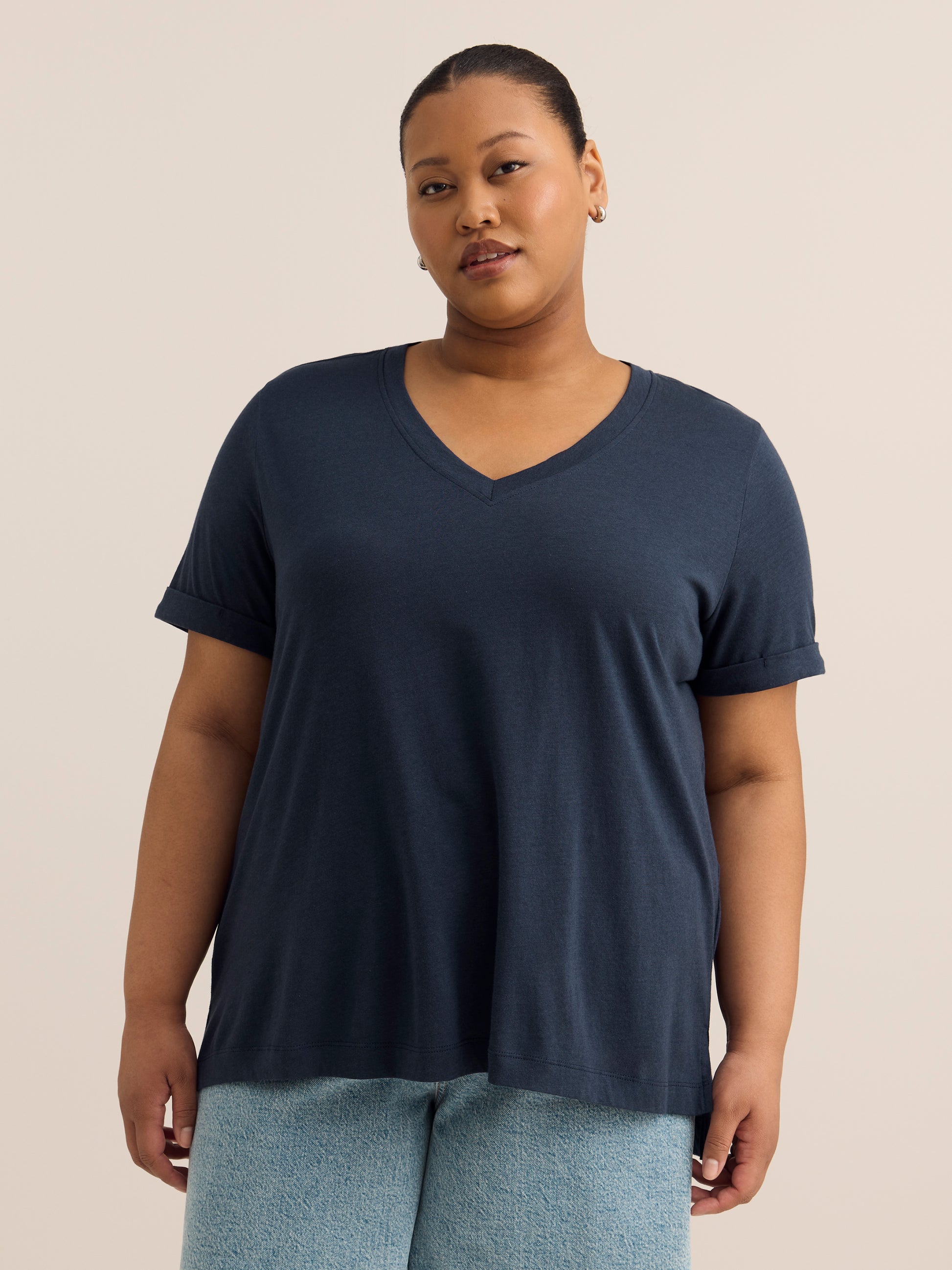 Responsible, Boyfriend-Fit Tee with Slits