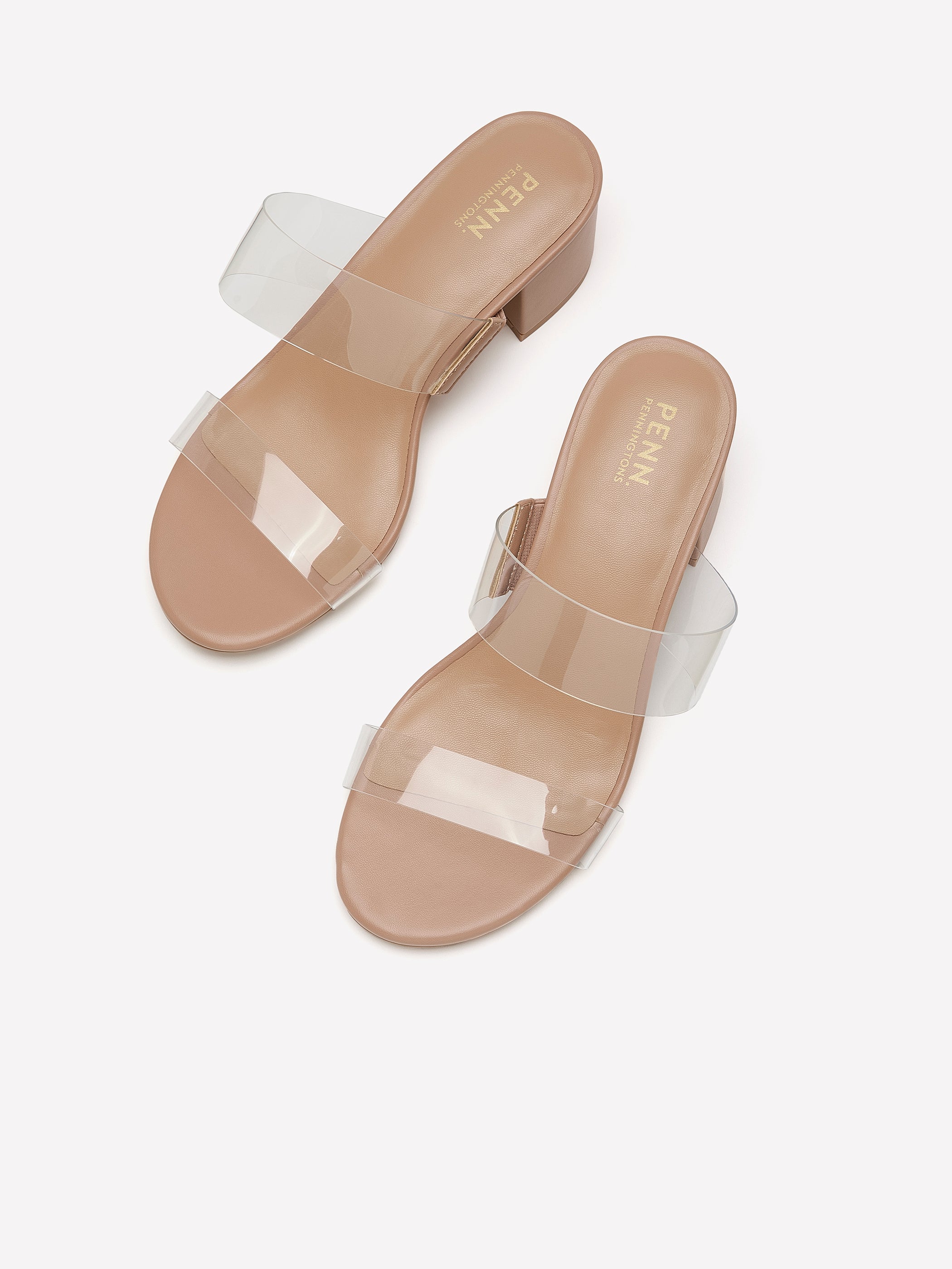 Wide Width, Lorra Clear Two-Band Slip-On Sandal