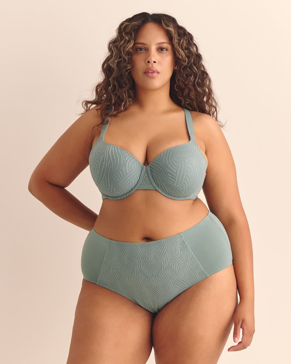 Blue Lace Underwire Padded T-Shirt Bra - ti Voglio