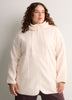 Long Hooded Mock-Neck Sherpa Jacket - Active Zone