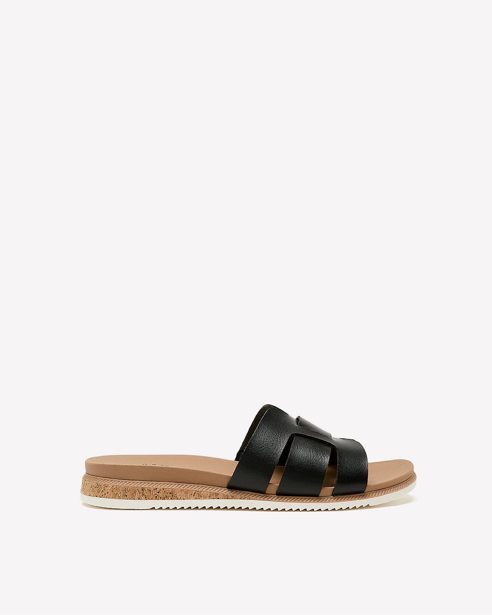 Wide Width, Flat Double-H Strap Sandal - Skechers