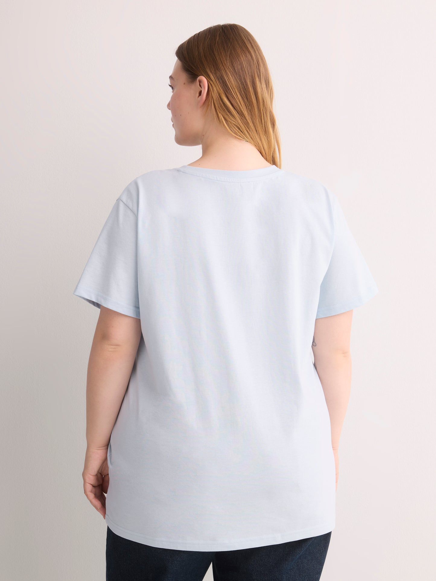 Blue Short-Sleeve Crew-Neck Tee with Snoopy Print