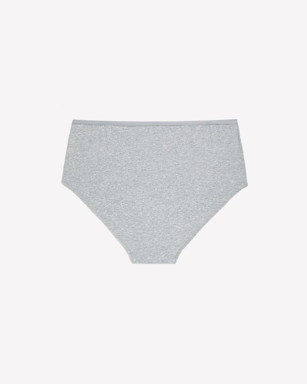 Heathered Cotton Blend Brief with Heart Print - ti Voglio