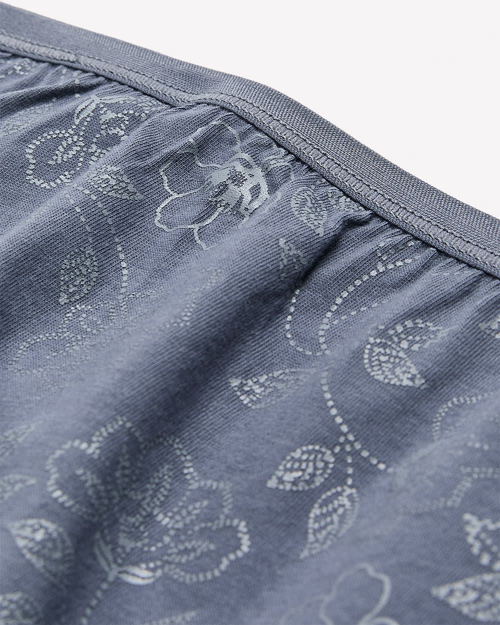 High-Cut Dotted Floral Cotton Brief - ti Voglio