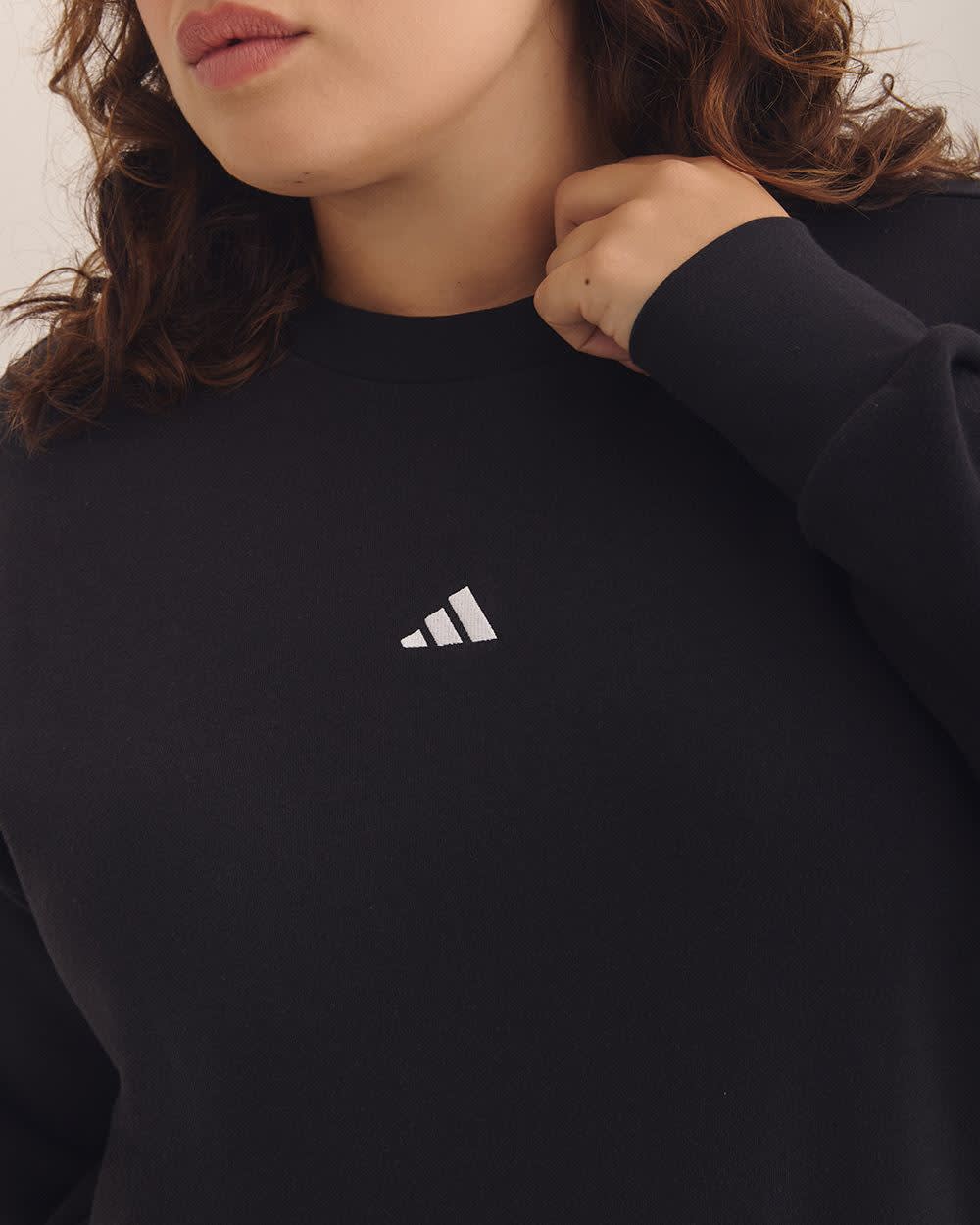 Black Feel Cozy Sweatshirt with Small Logo - adidas