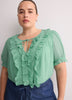 Chiffon Ruffled A-Line Blouse