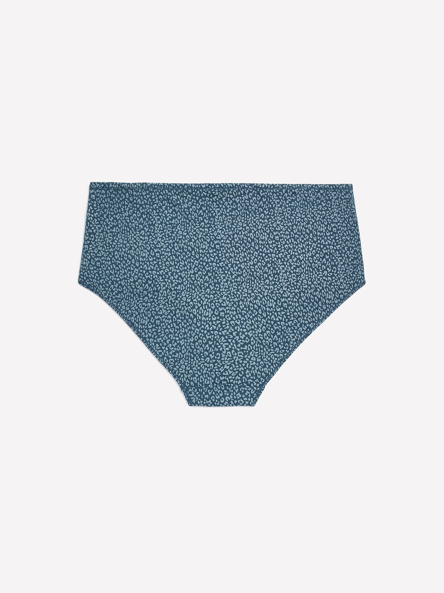 Blue Leopard-Print Cotton Full Brief - tiVOGLIO