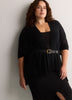 Mixed Pattern Knit Cape