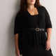 Mixed Pattern Knit Cape