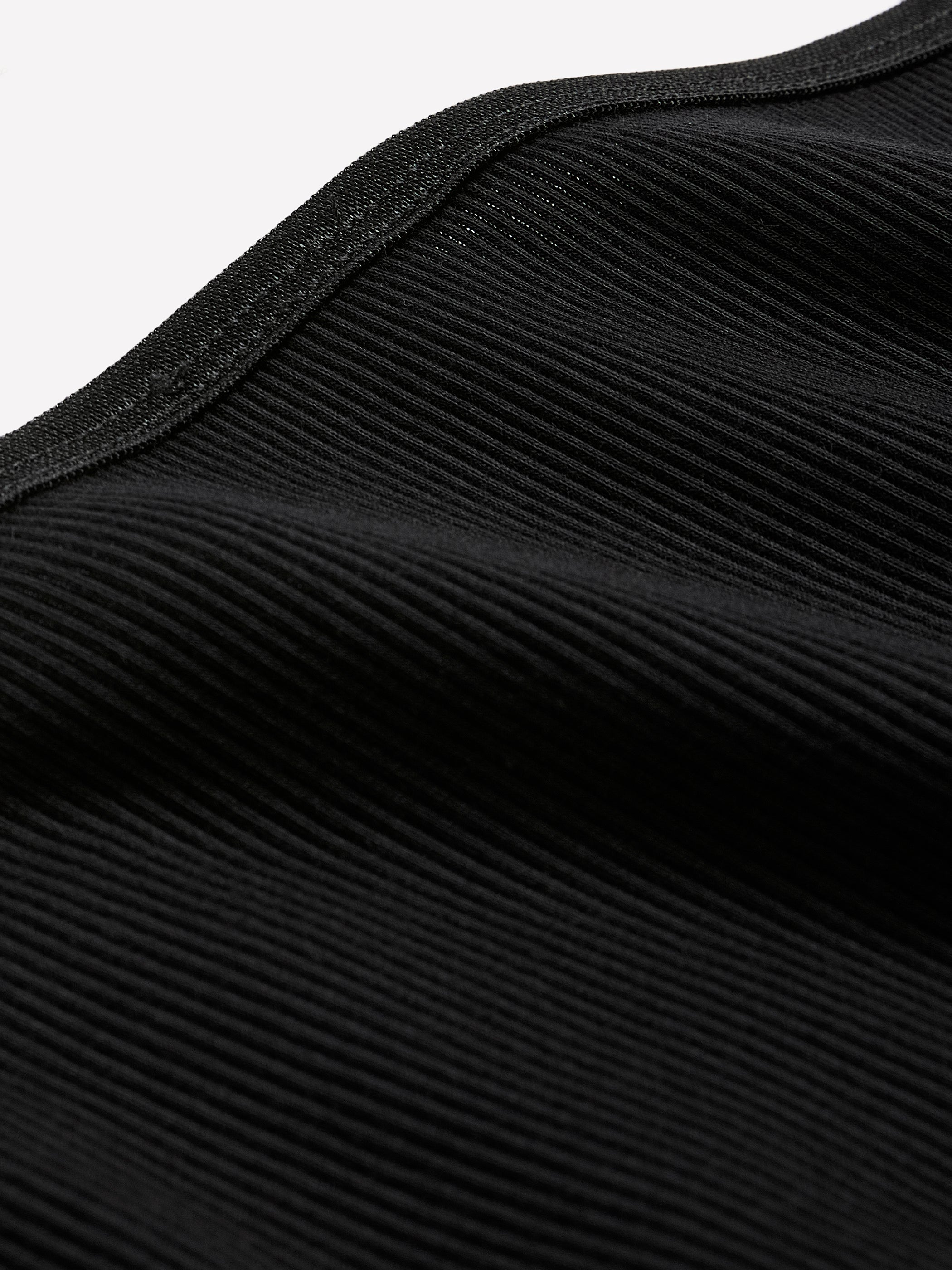 Black High-Cut Ribbed Knit Brief - tiVOGLIO