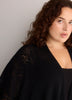 Mixed Pattern Knit Cape